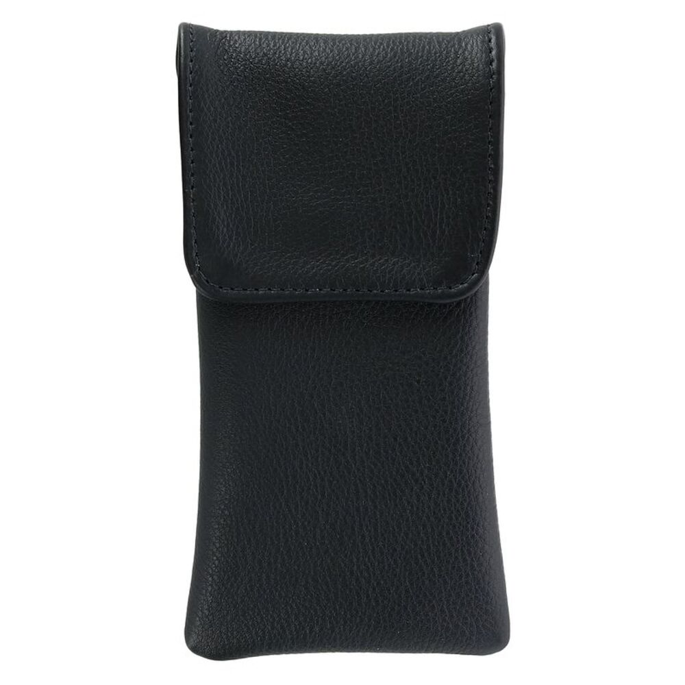 CTM Leather Eyeglass Case with Holster Clip